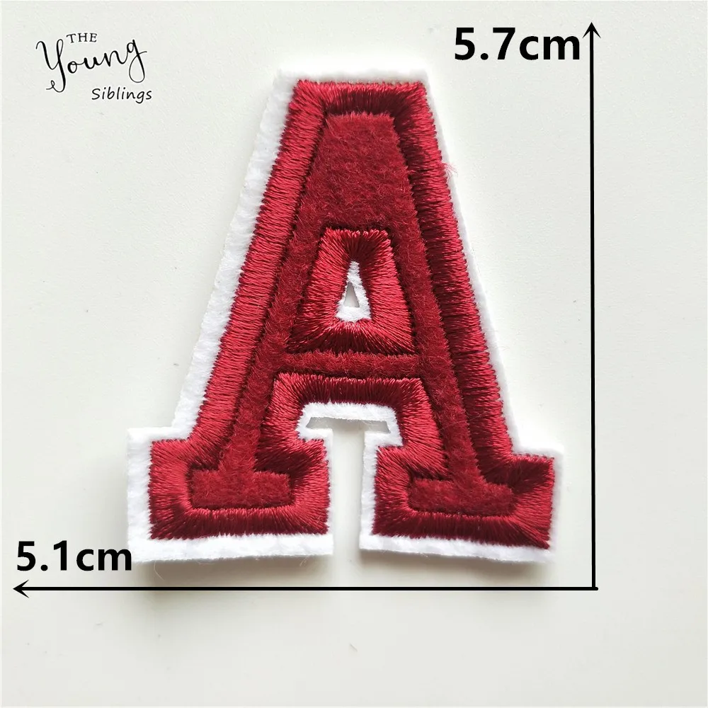 New arrive A-Z Letter Patch for Clothing Iron on Embroidered Sew Applique Cute Patch Fabric Badges Garment DIY Apparel Accessory