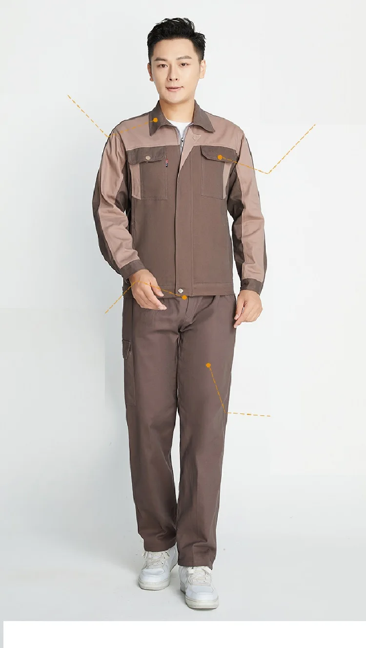 Ropa de trabajo 100% de algodón para hombres y mujeres, uniforme, traje de soldadura grueso, reparadores de automóviles, taller, mecánico, monos de trabajo eléctrico 4xl