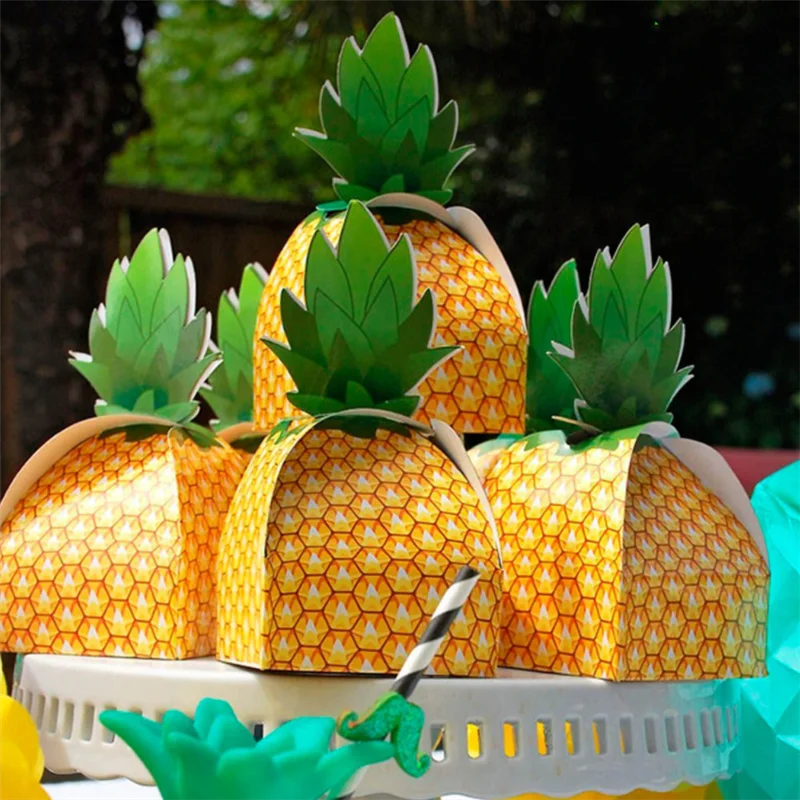 Pineapple Shaped Wedding Candy Chocolate Box Birthday Festival Gift Packaging Box Wedding Favor Organizer Party Banquet Supplies