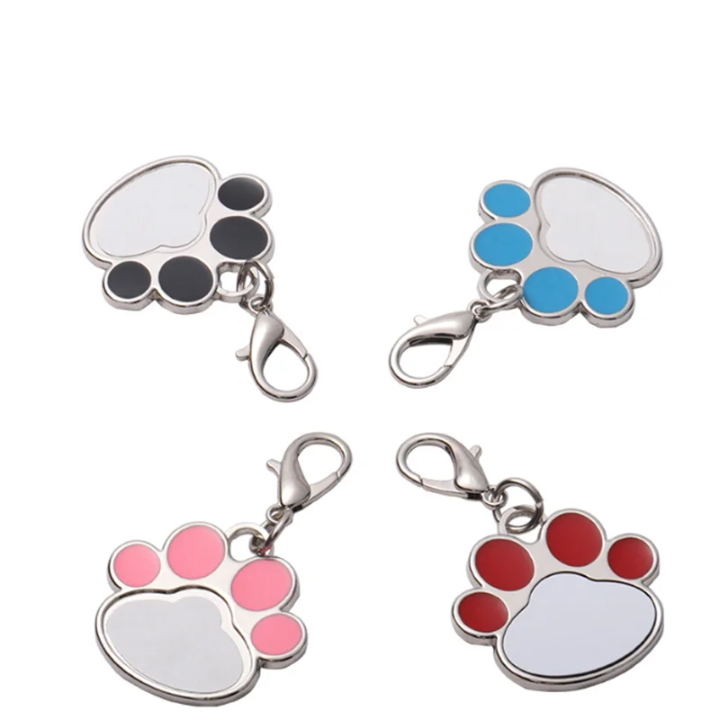 

Free Shipping 20pcs/lot sublimation blank Cat claw shape tag dog tag gifts Heat Transfer printing DIY gifts