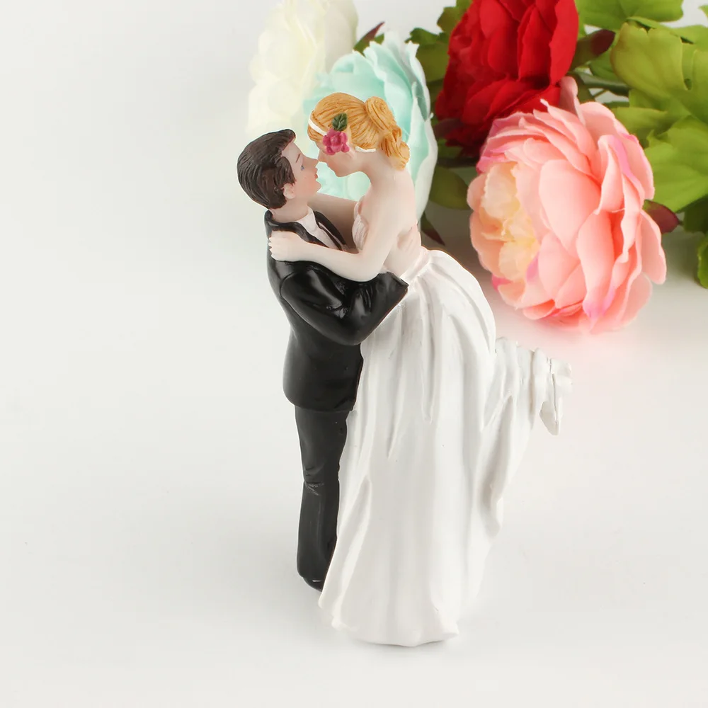 Romantische Bräutigam & Braut heiraten Harz Figur Hochzeit Kuchen Topper Dekoration liefert heiraten Figur Valentinstag Verlobung – Detail 18