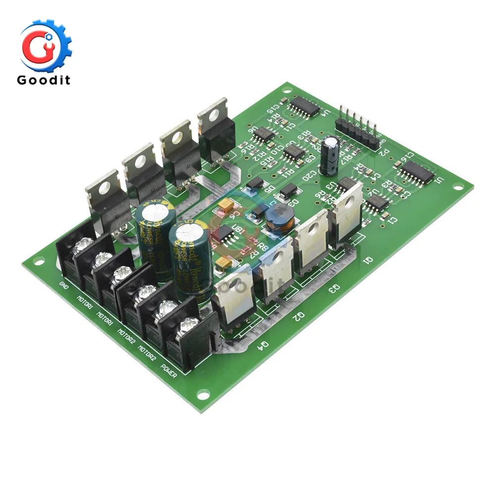 DC 3V-36 V DC Motor Driver Module H Bridge DC MOSFET IRF3205 15A Peak 30A Maximum Current Dual Motor Driver Bread Board Module