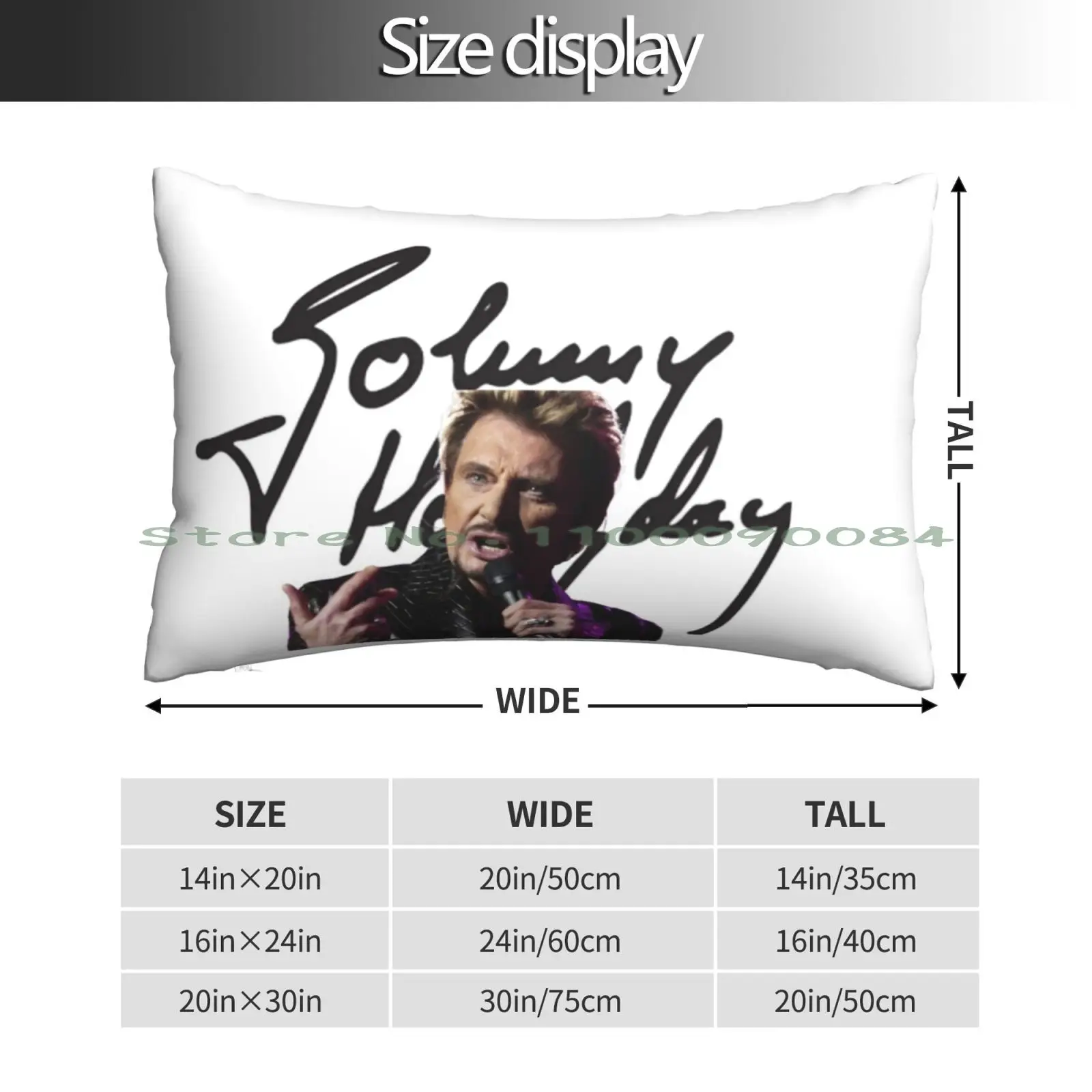 Johnny Hallyday Pillow Case 20x30 50*75 Sofa Bedroom Ellie Joel Game The Last Of Us Part 2 Zombies Psn Space Long Rectangle