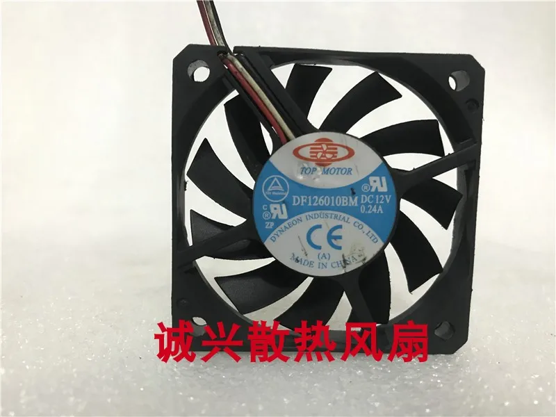 

TOP DF126010BM DC 12V 0.24A 60x60x10mm 3-Wire Server Cooling Fan