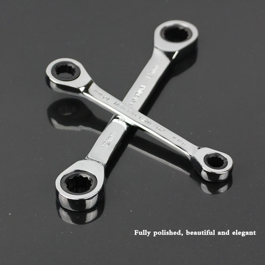 

1Pcs 8-19mm Double Head Gear Ratchet Wrench Keys Geared Spanner Torque Multi-purpose Ratchet Combination Wrench Tool