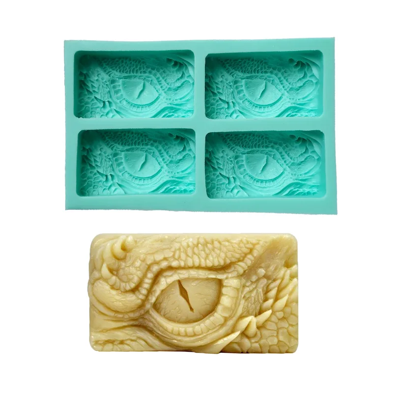 DIY Dragon Eyes Soap Silicone Mould Soap Making Bars Gypsum Clay Wax Resin mold Dinosaurs Dragon mould m224