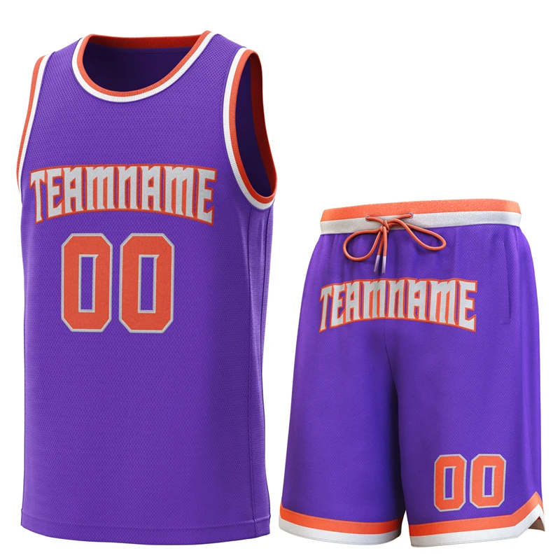 Custom Basketball Suit Team Name/Numbers Stitch Quick-dry Fashion Fans Athletic Outfits for Adults/Kids Birthday Gift