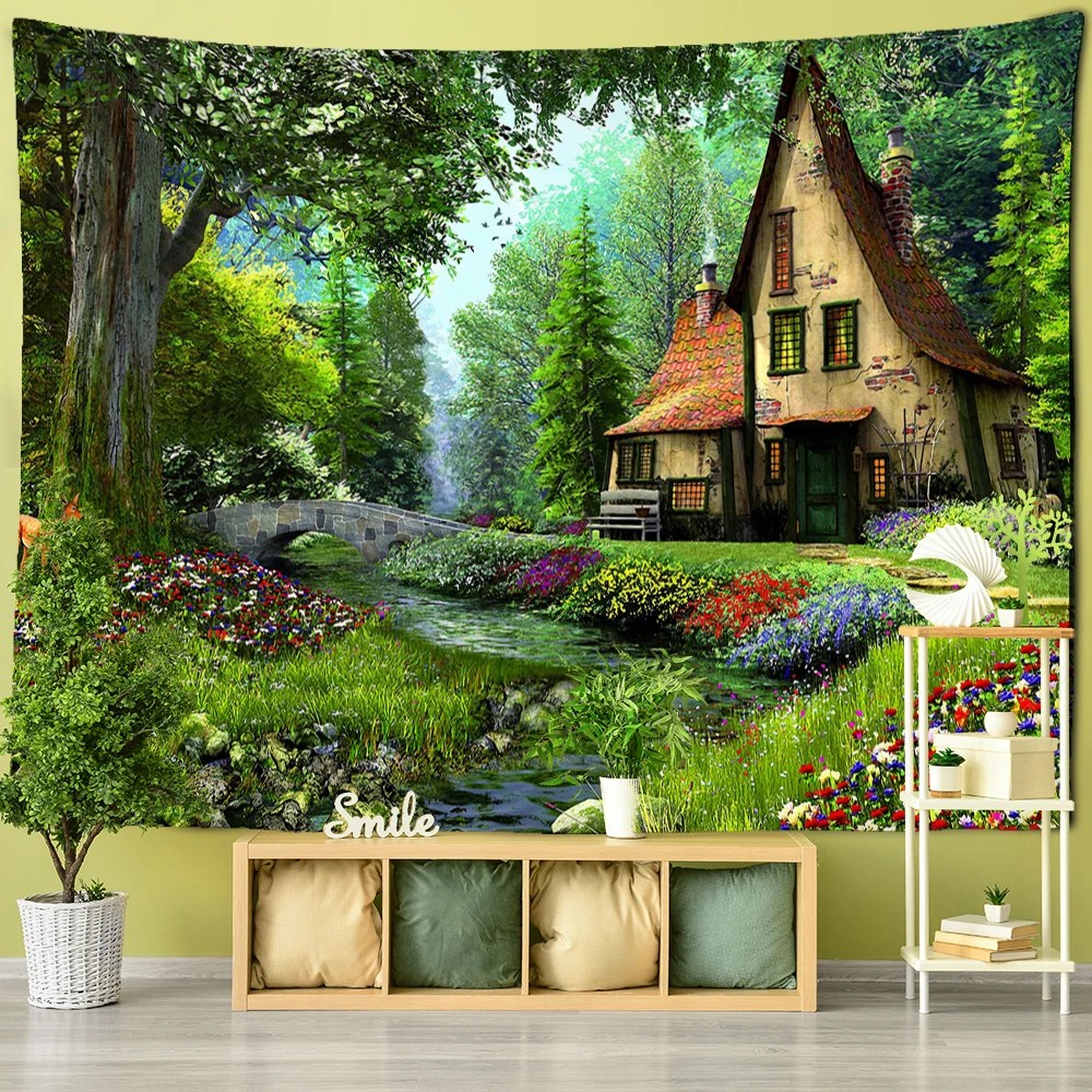 Forest Hut Tapestry…