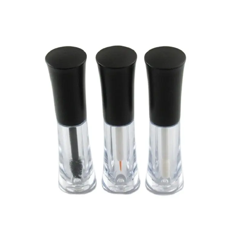 

50Pcs Empty Tube Lipgloss Clear Mascara Eyeliner Liquid Tube Refillable Cosmetic 2ml with Black Cap Lip Gloss Packaging Tube