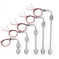 Interruptor de flotador de acero inoxidable tipo L de montaje lateral, Sensor de nivel de agua líquida para tanque, interruptor de flotador de doble bola, sensores de flujo para piscina y tanque