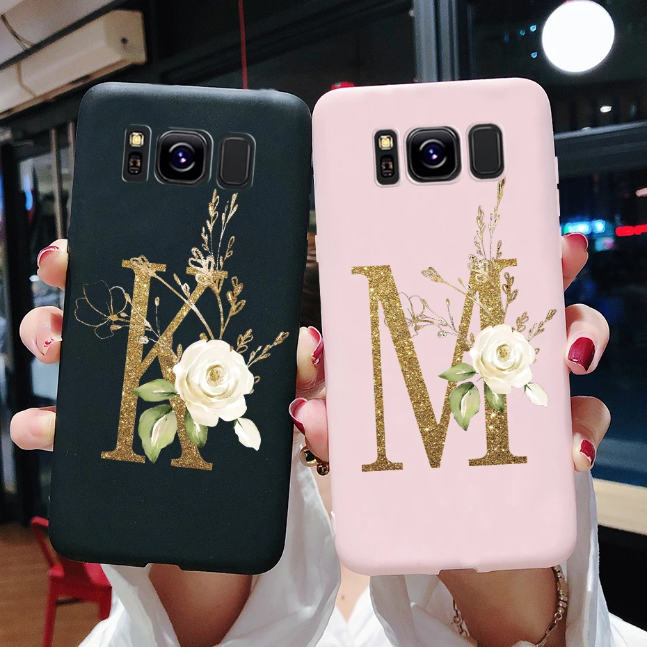 for Samsung Galaxy S8 S8 Plus Phone Case Slim Matte Cute Letters Back Silicone TPU soft cover case For Samsung S8 S 8 plus cases