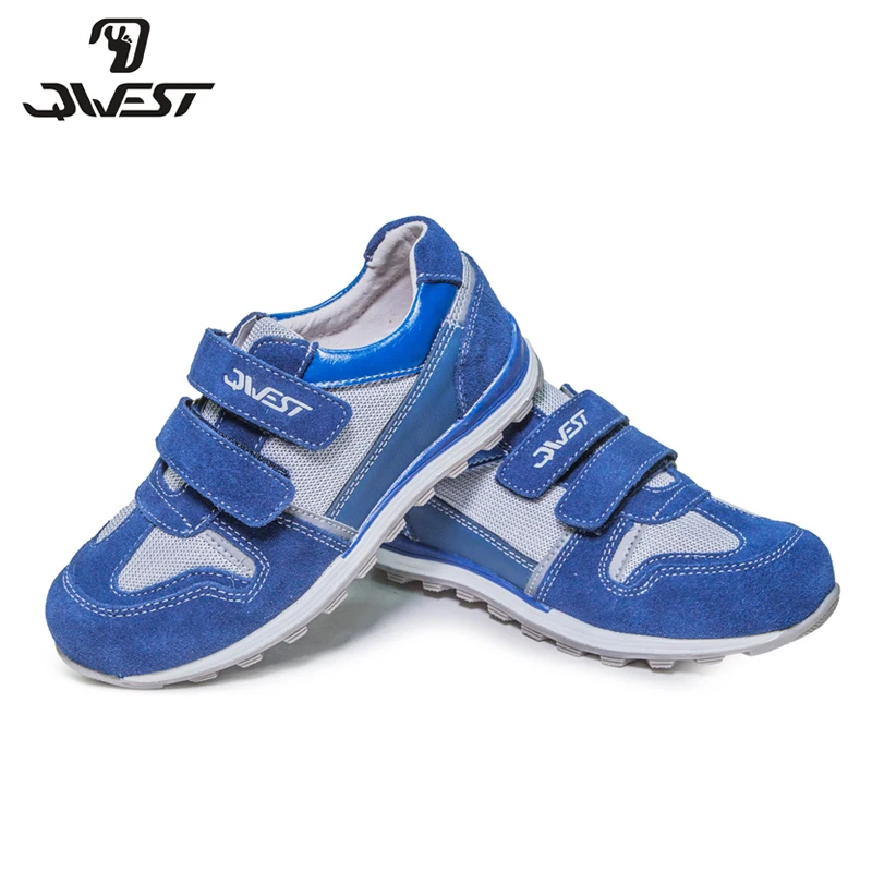 QWEST(by FLAMINGO) New Patchwork Spring&Summer Breathable Hook&Loop Outdoor Walking shoes for boy Free shipping