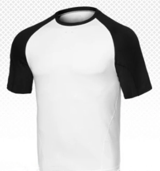 

Men's tight white short-sleeved swimsuit half-sleeve swimsuit suntan rafting men's swimsuit jacket short
