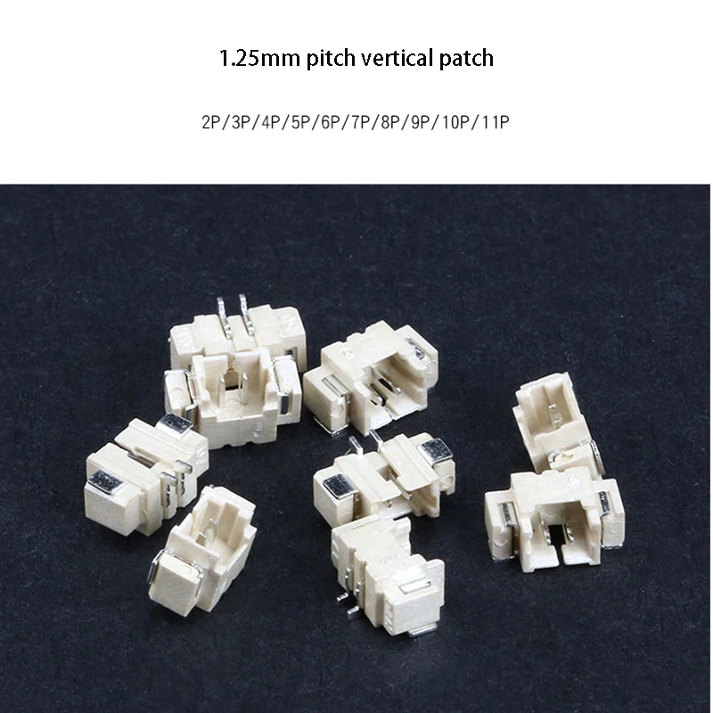 20pcs 1.25mm connector connector vertical sticker 2/3/4/5/6/7/8/9/10/11P