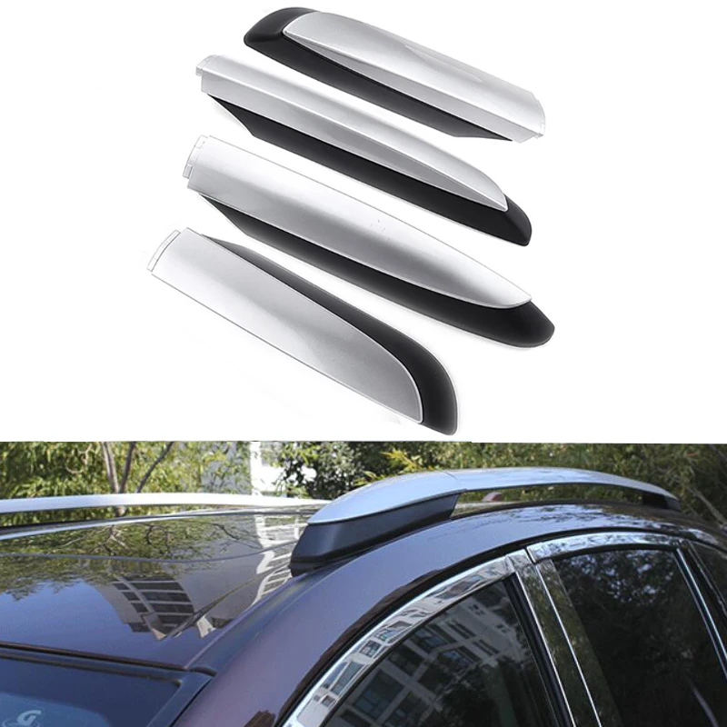 

4PCS For Toyota RAV4 RAV 4 XA40 2013 2014 2015 2016 2017 2018 Silver Roof Rack Bar Rail End Replacement Cover Shell Accessories