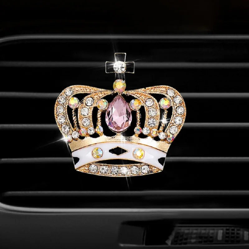 ความคิดสร้างสรรค์สไตล์มงกุฎรถ Air Freshener ขวดน้ำหอม Diffuser ในรถ Auto Air Conditioner Outlet Vent Air น้ำหอมคลิป