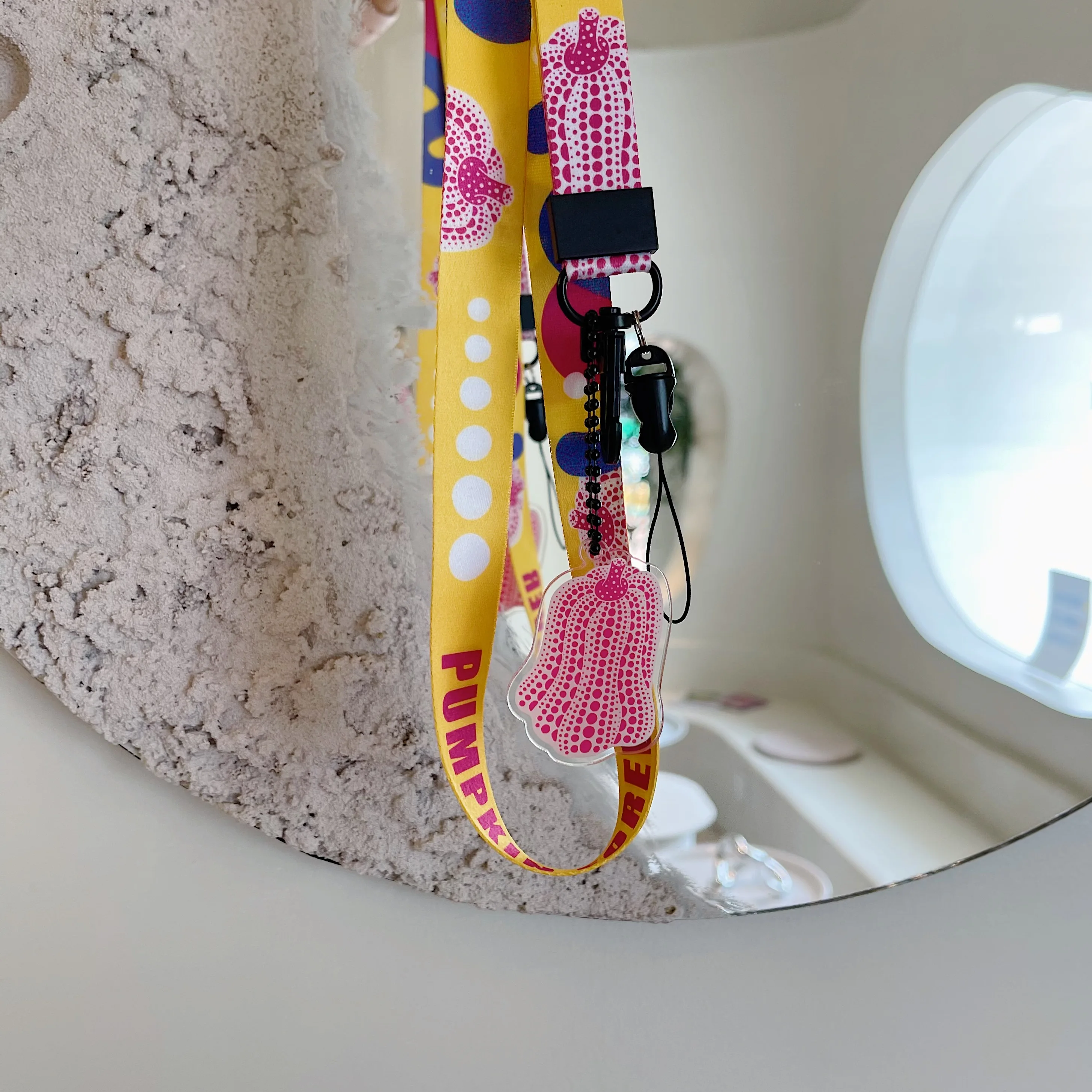 Yayoi Kusama cinghie per telefoni cellulari appesi cordino per collo cinturino per telefono di zucca di lusso fai da te appendere corda per collo cordino catena chiavi ID