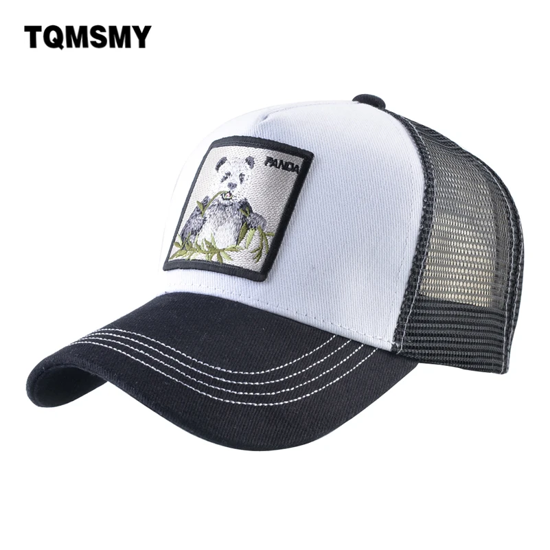 TQMSMY Trucker Caps With Panda Patch Breathable Mesh Baseball Cap Men Women Snapback Hip Hop Drake Cap Unisex Outdoor Hat TMDHXM