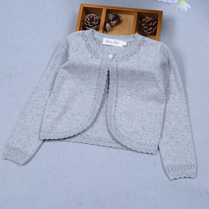 Long Sleeve Children Girls Cardigan Sweater Pink 100% Cotton Girls Coat 1 2 3 4 6 8 10 11 Years Old Kids Clothes 175023