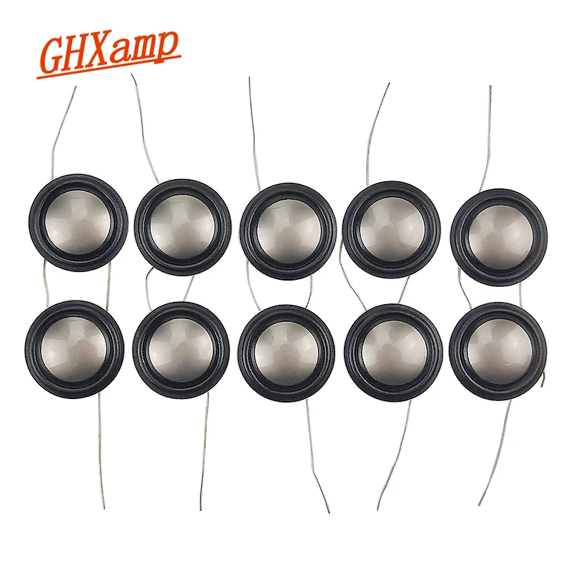 GHXAMP 10pcs 20.4mm Treble Speaker Voice Coil Titanium Film + Silk Copper clad aluminum Accessories 8OHM 20.5 Wholesale