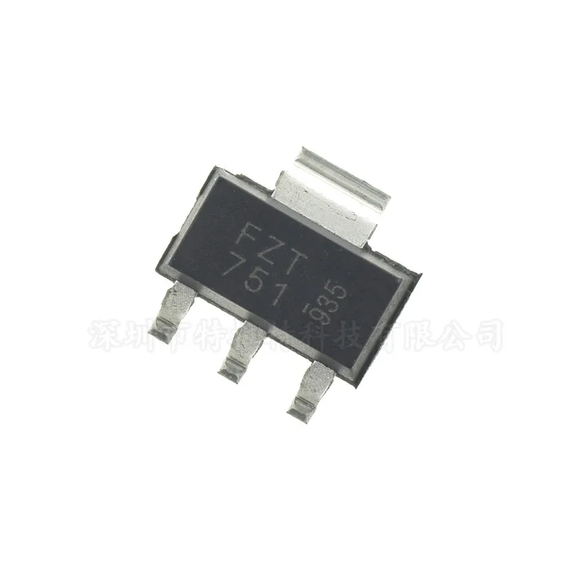 Transistor FZT751TA FZT751 SOT-223 60V 3A, 10 unids/lote