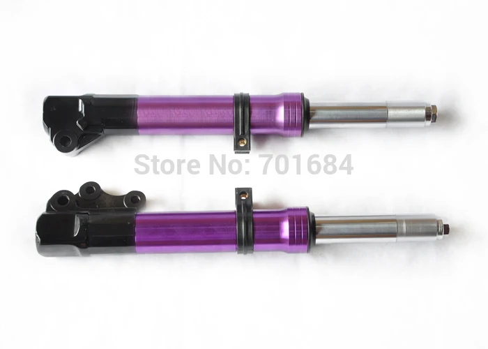 HOT One Pair 370mm Excellent Front Fork Motor Shock Absorbers Indenter Universal Purple [JW379]