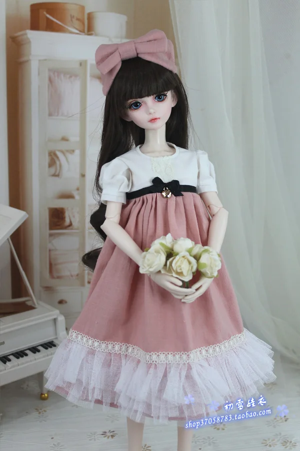 

1/6 1/4 1/3 BJD clothing Accessories doll dress + Hair clip for BJD/SD YOSD MSD SD13,not include doll, shoes,wig and other E2519