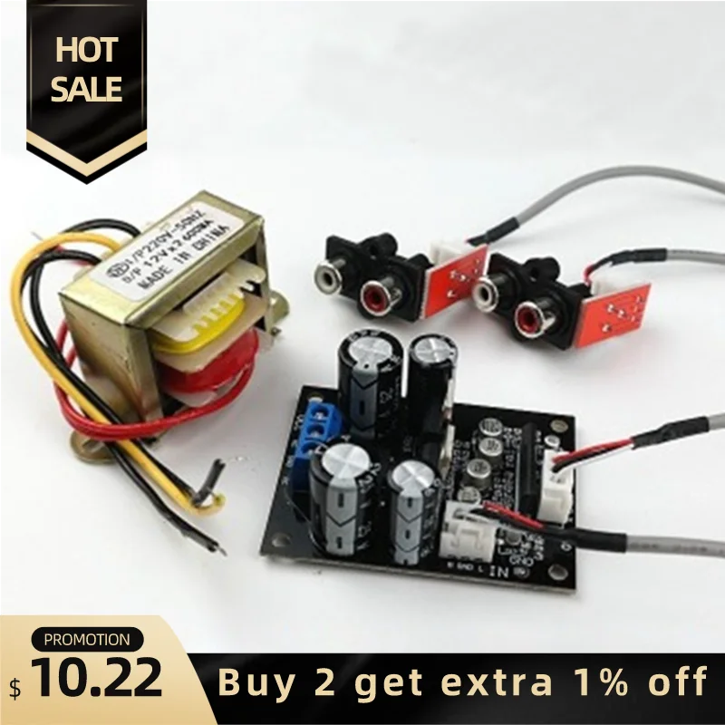 Vinyl Record Player Preamplifier Board MM MC Phono Amplifier Gramophone Head Magnification Preamp Dual AC 12-16V