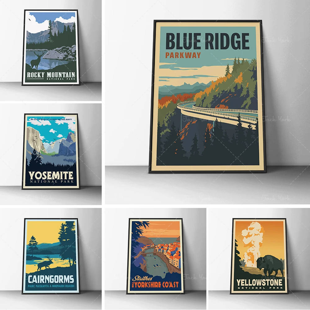 

Rocky Mountain National Park Travel Poster - Minimalist Art Print