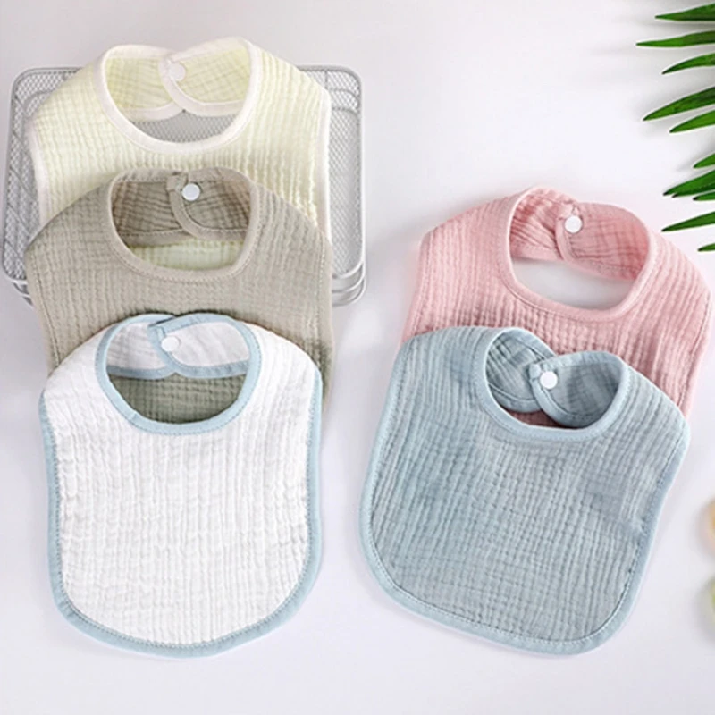 

1pc Pure Cotton Baby Bibs Soft Solid Color Newborn Feeding Burp Cloth Saliva Towel Baby Girls Boys Feeding Apron Shower Gifts