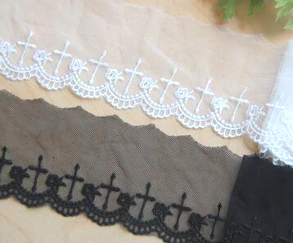 Width:7cm（2.80“ ）Pretty Rose Embroidered Lace for Clothing Curtain Lace Sewing accessories(ss-874)