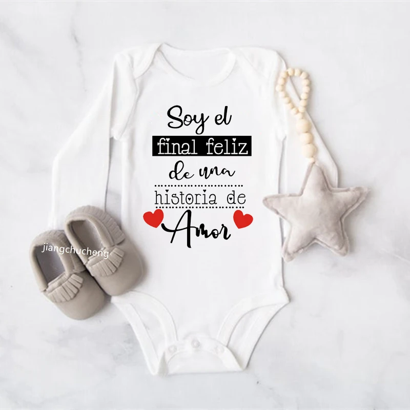 Funny Newborn Baby Romper Infant Cotton Long Sleeve Baby Body Clothes Amor Print Boy Girl BodySuit Born Crawling Baby 0-24M