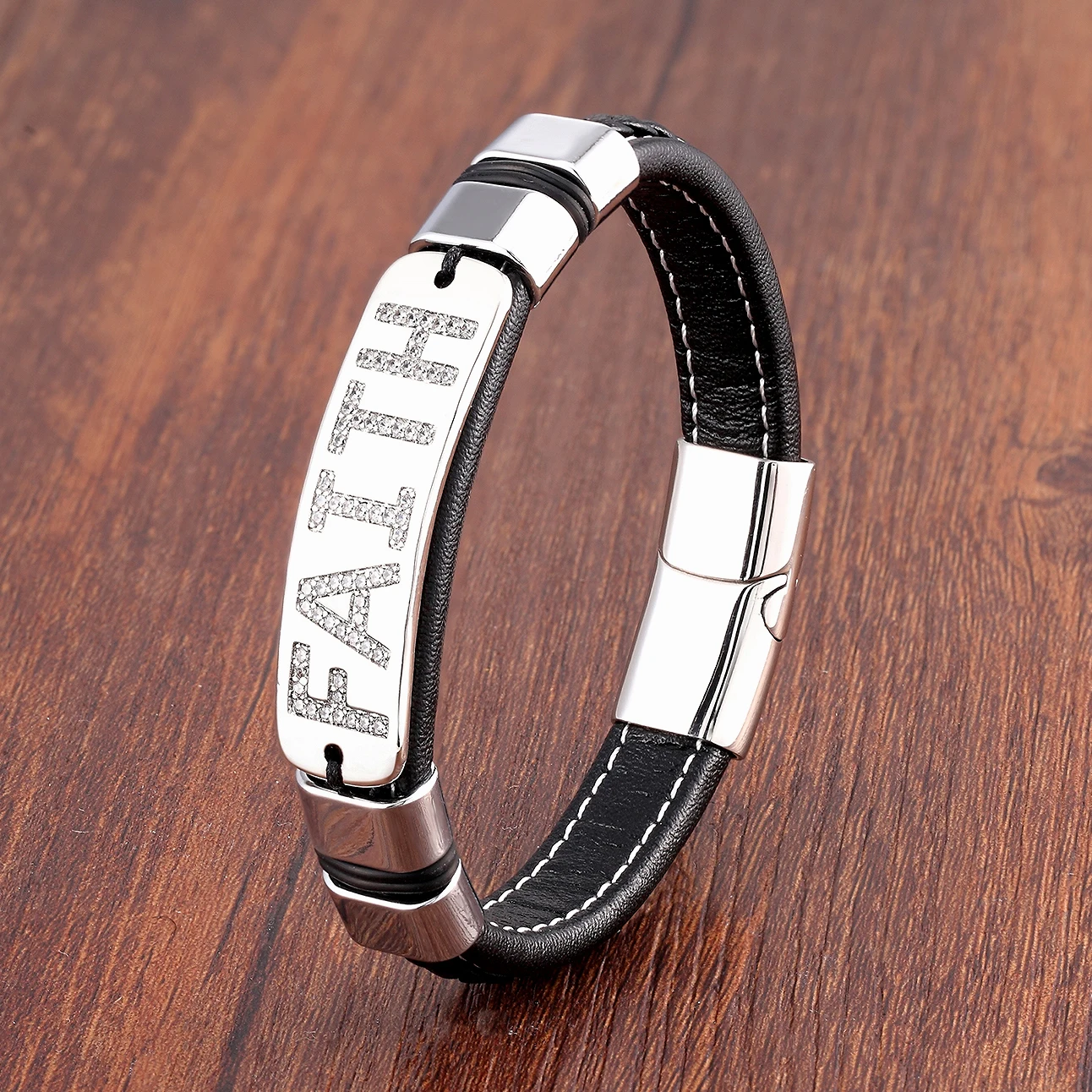 Luxury,Cubic Zirconia Letter,Men Bracelet,Classic,Gold-Plate,Braided Leather Rope,Women Bracelet,2021 Fashion Jewelry,Wholesale
