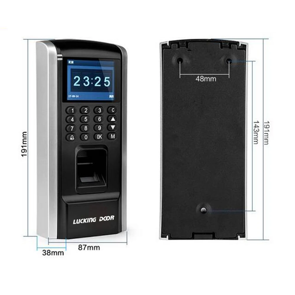 Keypad fingerprint access control employee attendance RFID biometric access TCP / IP USB port 125KHZ Access control system Y-08