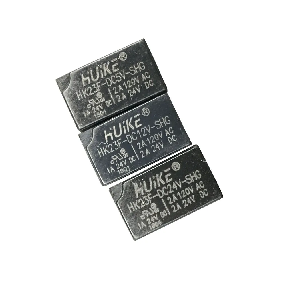 400PCS HUIKE HK23F HK23F-DC5V-SHG HK23F-DC12V-SHG HK23F-DC24V-SHG Volt Power Relay 5V 12V 24V 2A 2FormC 6-Pin 6 Pins *FD144-146