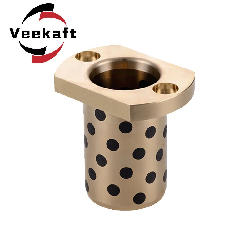 1PCS MPTNZ inside diameter 16,20,25mm brass sleeves graphite cover trimming flange four holes composite bushing bearings