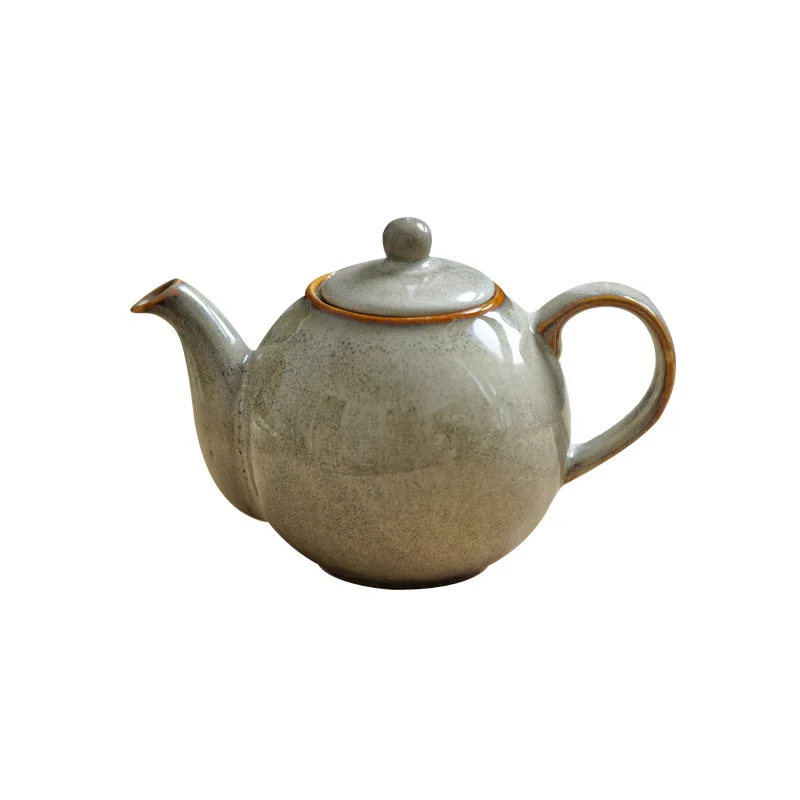 Kinglang NEW Ceramic Teapot Retro Design Teapot Vintage Household Black Tea Set Restaurant Customization Teapot