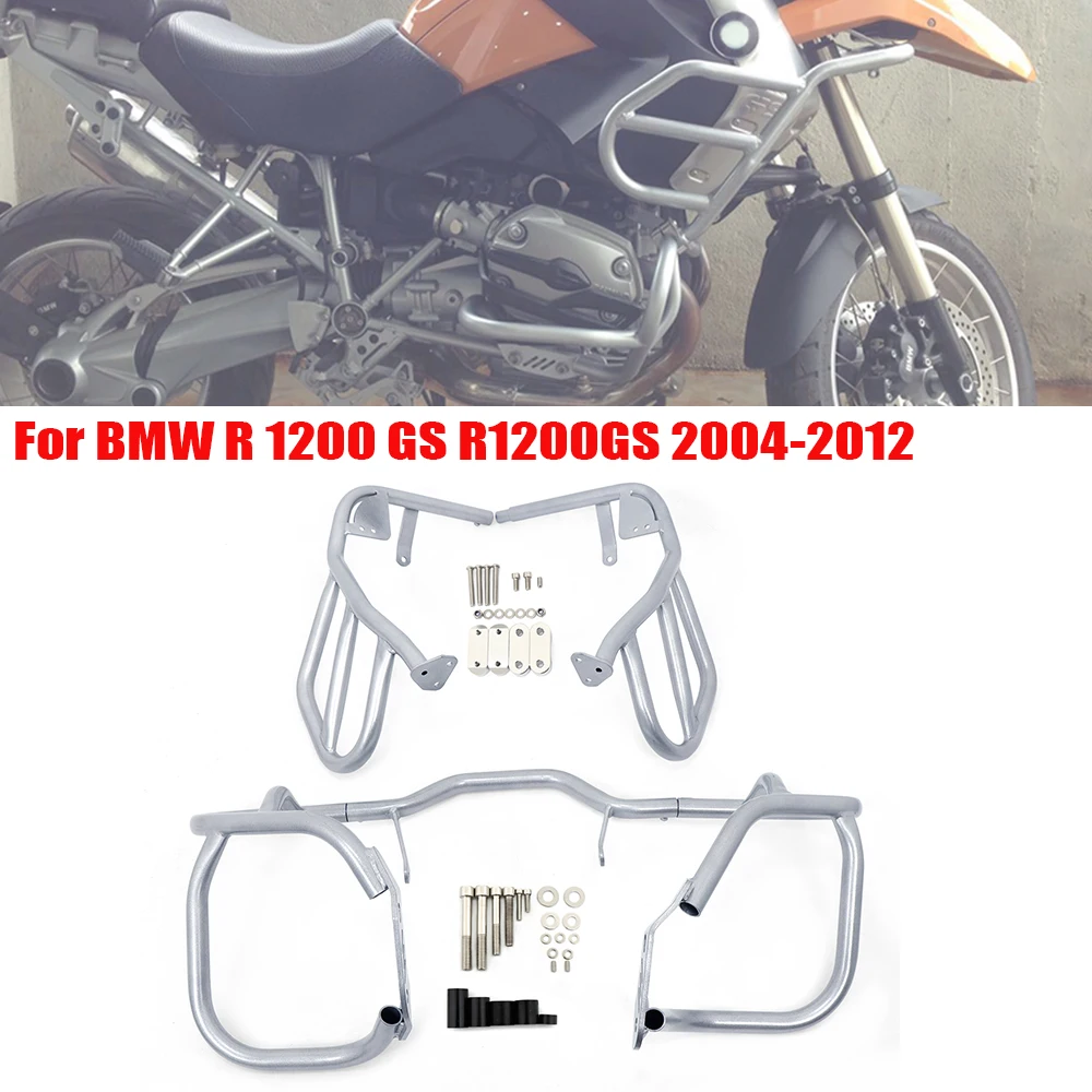 Motorcycle Highway Upper&Lower Engine Tank Guard Bumper Crash Bars Stunt Cage For BMW R1200GS R1200 GS LC R 1200 GS 2004-2012