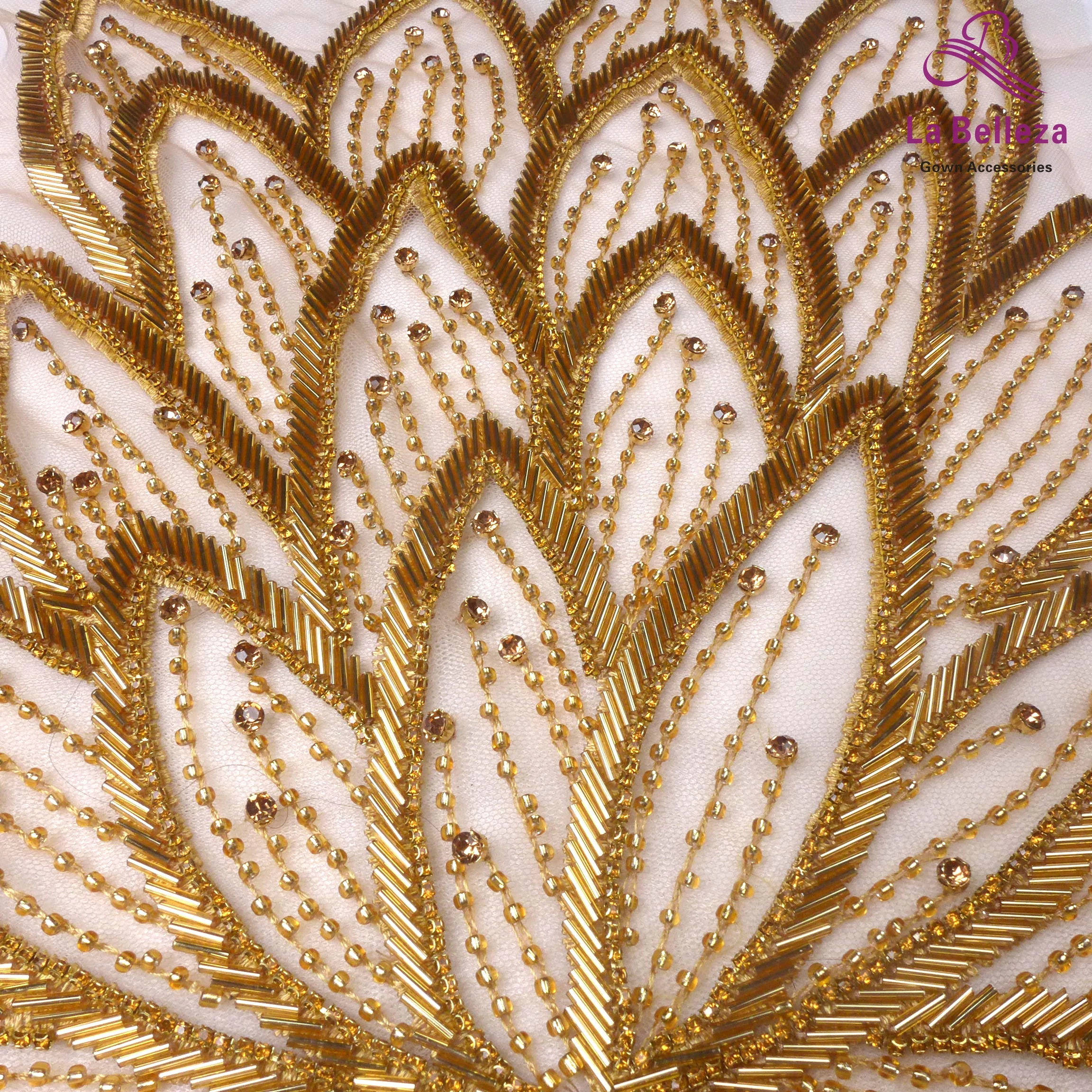 1 piece New fashion gold/silver/black beads patch for Sewing decoration dress/fashion design