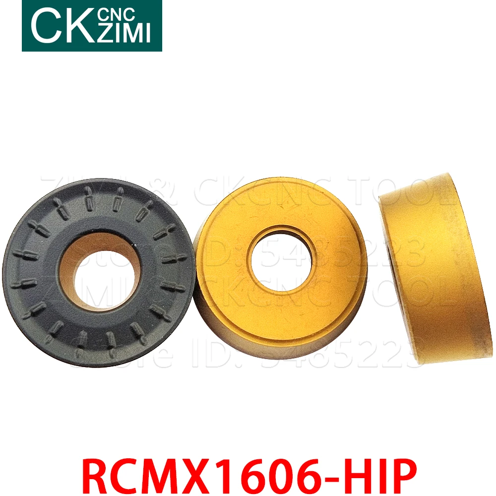 10pc RCMX1606-HIP ZMC25 RCMX 1606 HIP ZMC25 inserti in metallo duro inserti per tornitura utensili per frese utensili per tornio in metallo CNC per acciaio