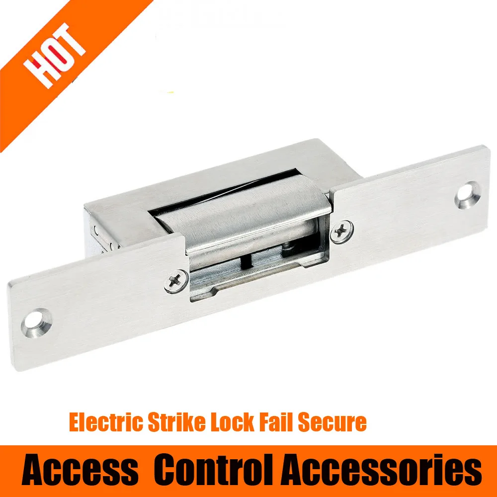 

150KG/330lb DC12V Electric Strike Lock Fail Secure NO Power-on Unlock + Anti Backlash Diode for Door Entry Access Control System