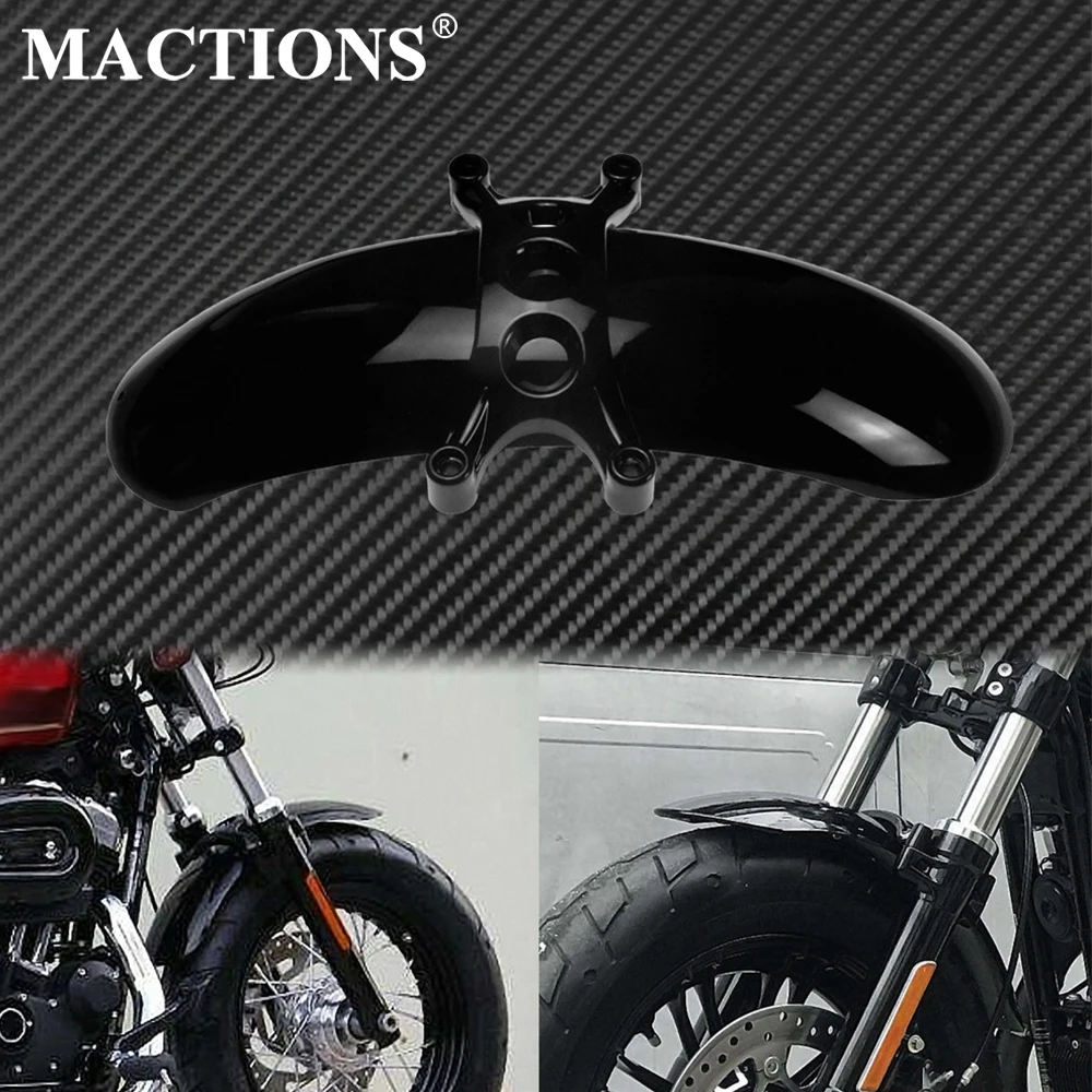 Motorcycle Front Fender Mudguard Protector Cover Gloss Black Plastic For Harley Sportster Forty Eight XL1200X 2010-2014 2015