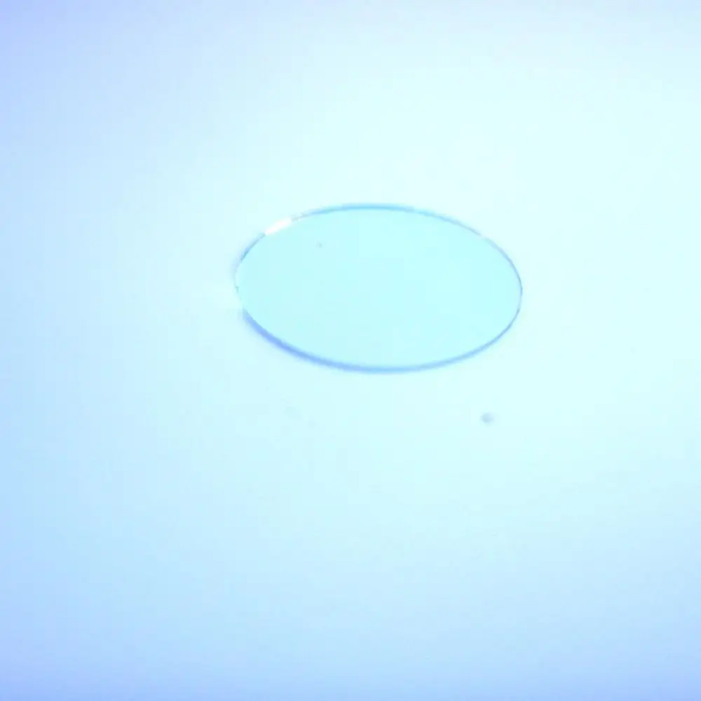 

size diameter 37.5mm and 1.5mm thickness IR CUT blue color filter glass for bcmm camera QB21