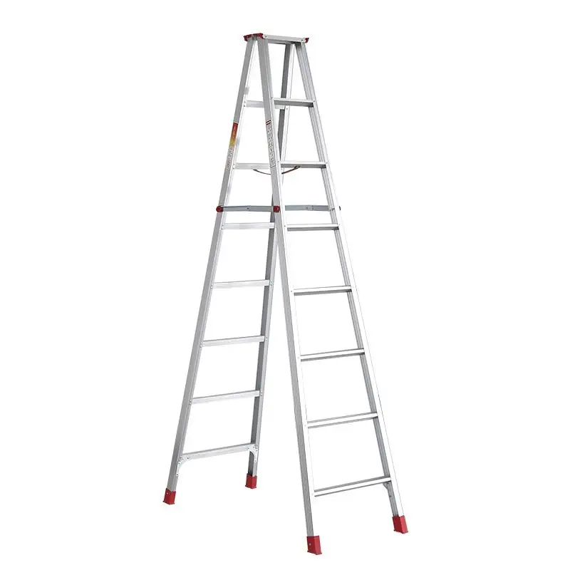 2.5M Thick Aluminum Alloy Ladder Herring Ladder Engineering Ladder Household Folding Decoration Elevator