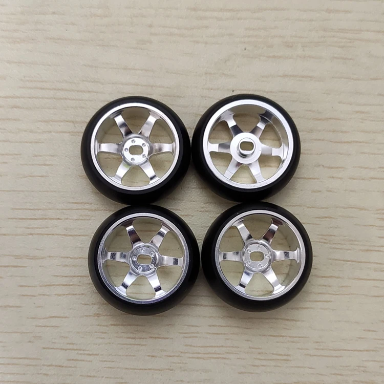 

4pcs Metal Wheel Drift Tires for 1/28 RC Car DriftArt2 Kyosho Mini-Z Mini-Q Wltoys K989 K969 XRX HGD1