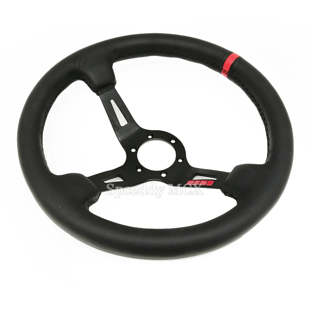 Spceddy MCX Japan Racing Steering wheel 14 Inch 340mm Car Sports Steering Wheel Leather With Horn Button MM20S0312135