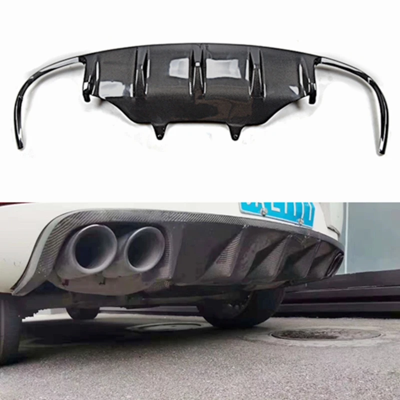 MACAN carbon fiber rear bumper Lip rear diffuse spoiler tail lip car body kit for Porsche MACAN 14-16 Car styling