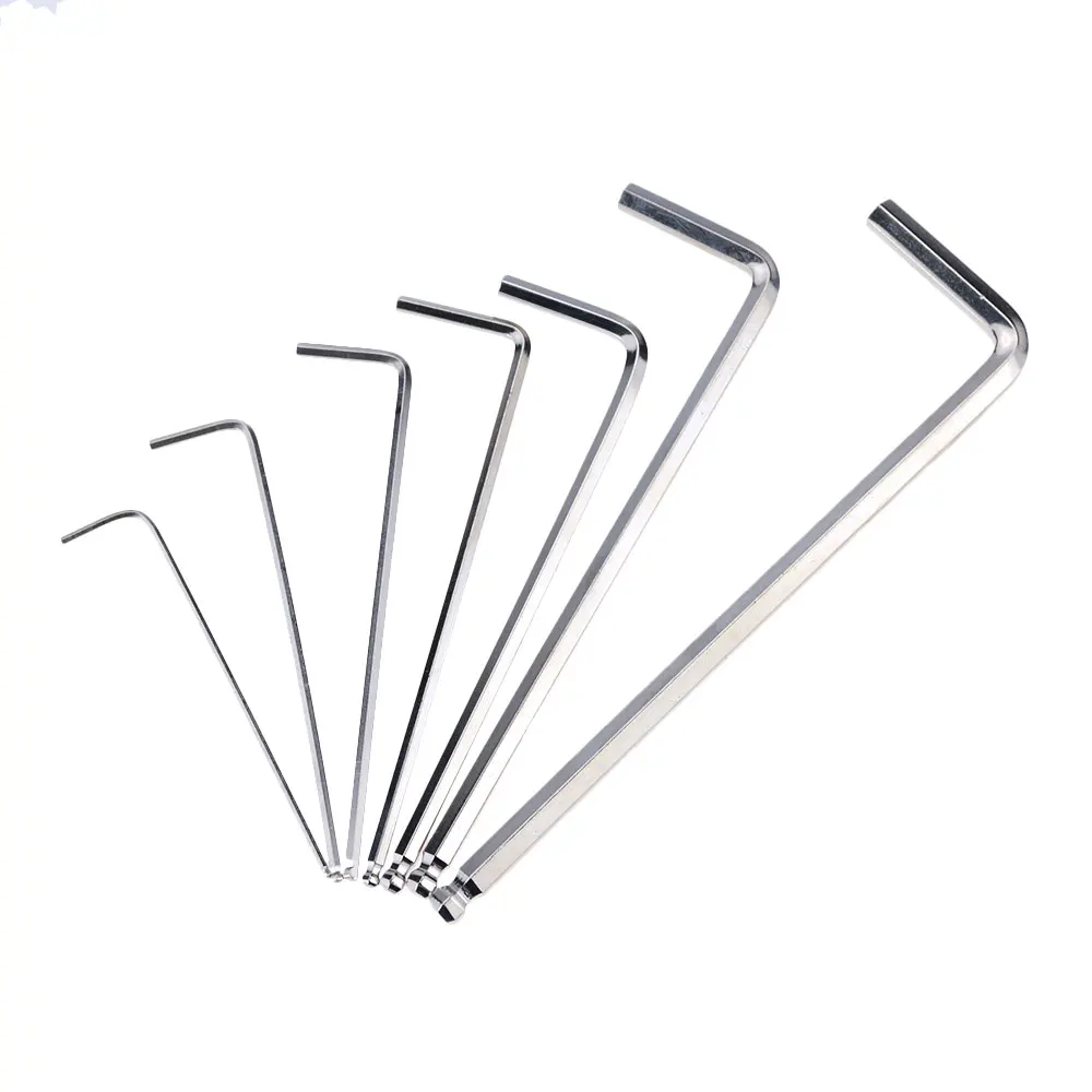 

7PCS 1.5mm-6mm Durable Ball End Hex Wrench Allen Key Hand Tools Metric Allen Nickel Plating Hexagon Keys