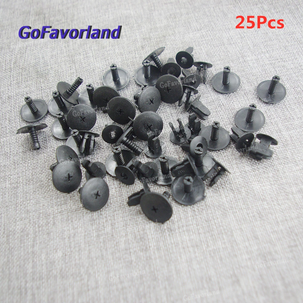 25Pcs Plenum Push Type Nylon Clip Trim Retainer Fastener Plastic Rivet 1H0819055C For VW MK3 Golf Jetta For Audi A3 For Skoda