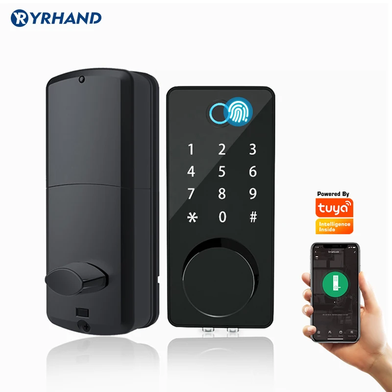 

tuya smart home fingerprint lock cerradura inteligente wifi Biometric deadbolt electronic door lock